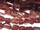 [Video]High Quality Mozambique Garnet AA++ Faceted Nugget half or 1strand beads (aprx.7inch/18cm)