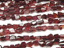 [Video]High Quality Mozambique Garnet AA++ Faceted Nugget half or 1strand beads (aprx.7inch/18cm)