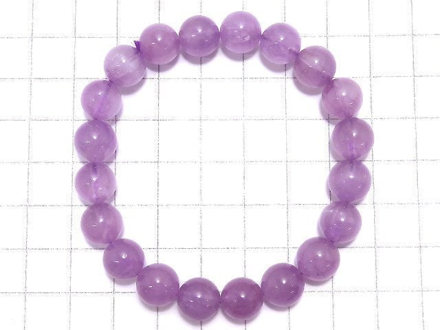 [Video][One of a kind] Kunzite AAA Round 9.5mm Bracelet NO.6