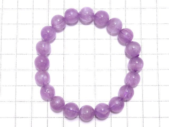 [Video][One of a kind] Kunzite AAA Round 9.5mm Bracelet NO.7