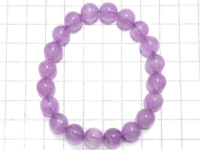 [Video][One of a kind] Kunzite AAA Round 9.5mm Bracelet NO.8