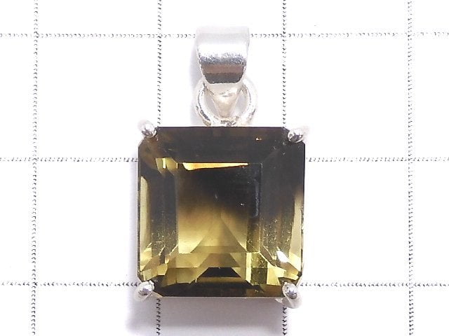 [Video][One of a kind] Lemon x Smoky Quartz AAA- Pendant Silver925 NO.4