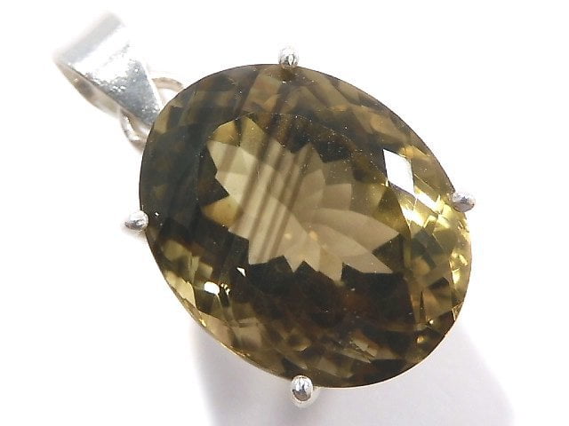 [Video][One of a kind] Lemon x Smoky Quartz AAA- Pendant Silver925 NO.6