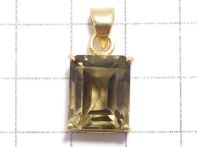 [Video][One of a kind] Lemon x Smoky Quartz AAA- Pendant 18KGP NO.11