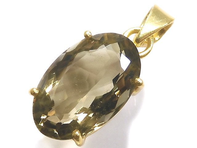 [Video][One of a kind] Lemon x Smoky Quartz AAA- Pendant 18KGP NO.13