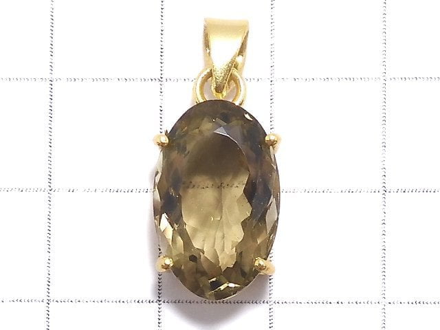 [Video][One of a kind] Lemon x Smoky Quartz AAA- Pendant 18KGP NO.13