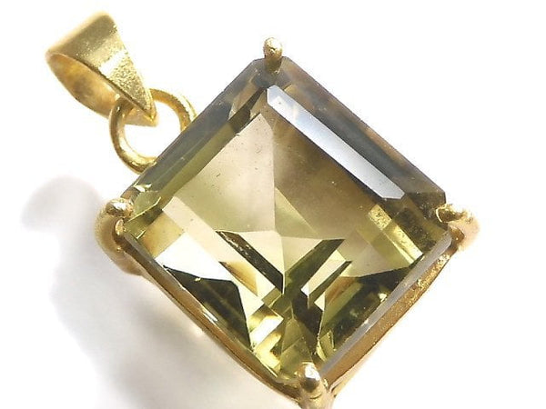 [Video][One of a kind] Lemon x Smoky Quartz AAA- Pendant 18KGP NO.15