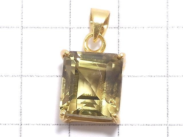 [Video][One of a kind] Lemon x Smoky Quartz AAA- Pendant 18KGP NO.15