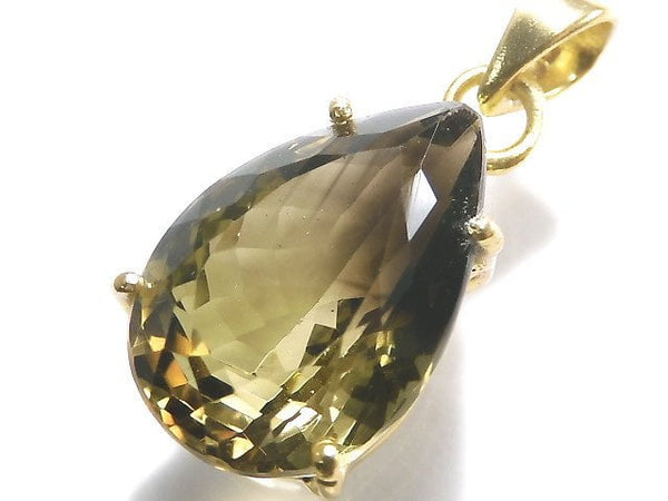 [Video][One of a kind] Lemon x Smoky Quartz AAA- Pendant 18KGP NO.16