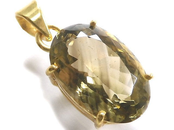 [Video][One of a kind] Lemon x Smoky Quartz AAA- Pendant 18KGP NO.17