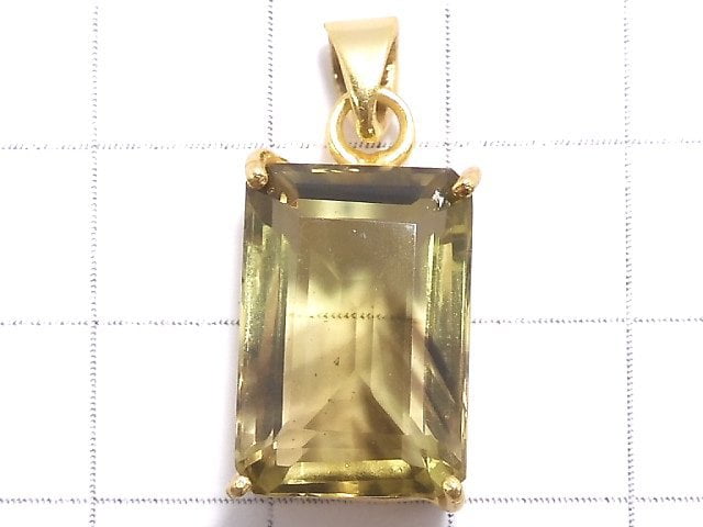 [Video][One of a kind] Lemon x Smoky Quartz AAA- Pendant 18KGP NO.19