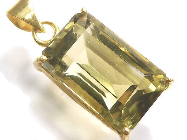 [Video][One of a kind] Lemon x Smoky Quartz AAA- Pendant 18KGP NO.20