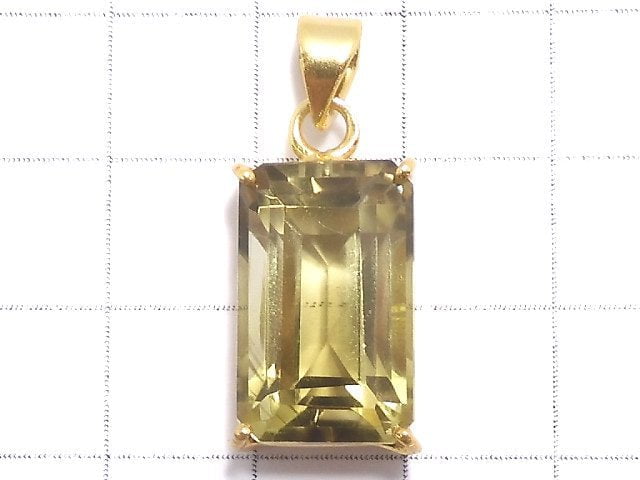 [Video][One of a kind] Lemon x Smoky Quartz AAA- Pendant 18KGP NO.20