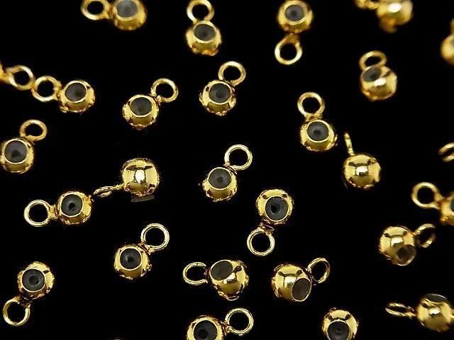 Silver 925 Ring with Slide Ball [3mm][4mm] 18KGP 4pcs
