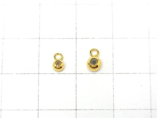 Silver 925 Ring with Slide Ball [3mm][4mm] 18KGP 4pcs