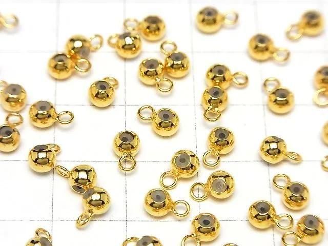 Silver 925 Ring with Slide Ball [3mm][4mm] 18KGP 4pcs