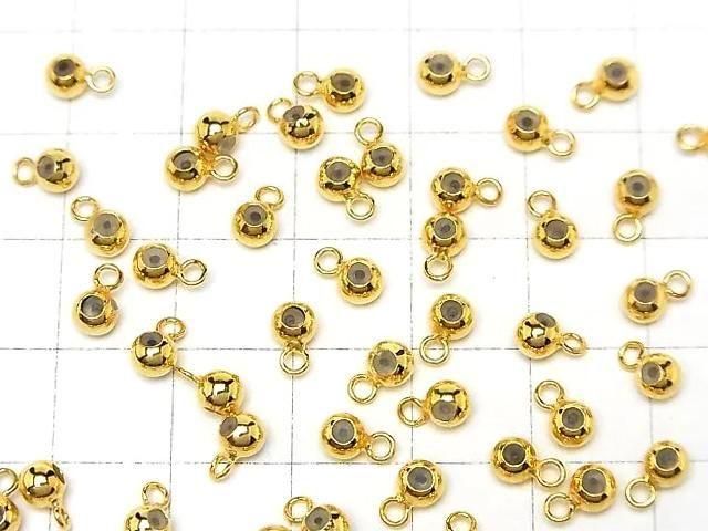 Silver 925 Ring with Slide Ball [3mm][4mm] 18KGP 4pcs