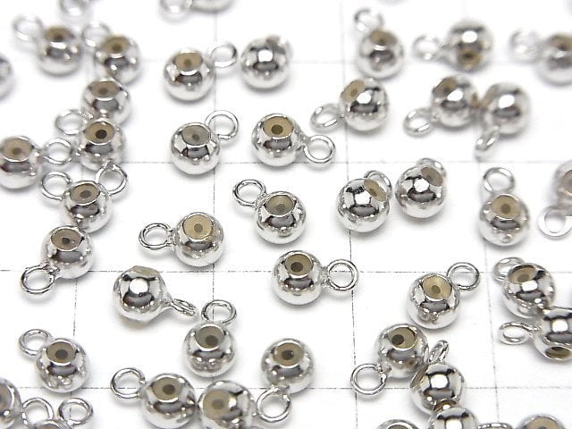 Silver925 Ring with Slide Ball [3mm][4mm] Rhodium Plated 5pcs