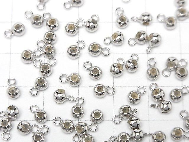 Silver 925 Ring with Slide Ball [3mm][4mm] Rhodium Plated 4pcs