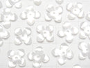 [Video] High Quality White Shell (Silver-lip Oyster) AAA Flower (4pcs Flowers) 10mm Center Hole 4pcs
