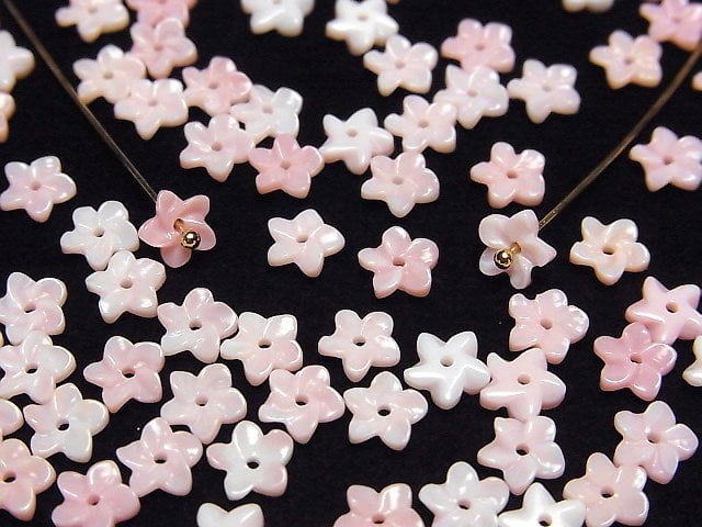 [Video] Queen Conch Shell AAA Flower Carving 6mm Center Hole 4pcs