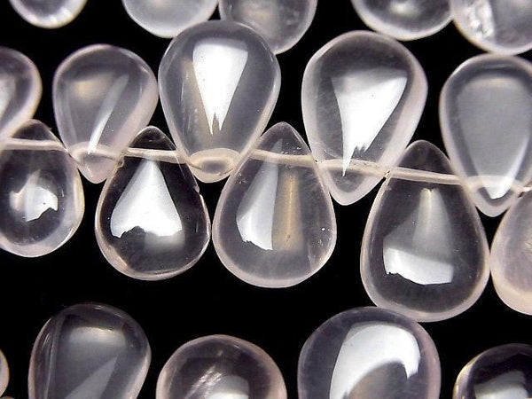 [Video]High Quality Rose Quartz AAA- Pear shape (Smooth) half or 1strand beads (aprx.7inch/17cm)