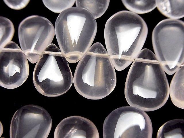 [Video]High Quality Rose Quartz AAA- Pear shape (Smooth) half or 1strand beads (aprx.7inch/17cm)