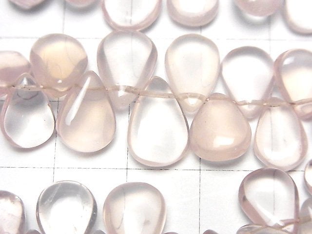 [Video]High Quality Rose Quartz AAA- Pear shape (Smooth) half or 1strand beads (aprx.6inch/16cm)