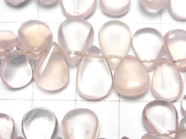 [Video]High Quality Rose Quartz AAA- Pear shape (Smooth) half or 1strand beads (aprx.7inch/17cm)