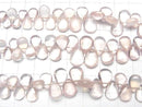 [Video]High Quality Rose Quartz AAA- Pear shape (Smooth) half or 1strand beads (aprx.7inch/17cm)