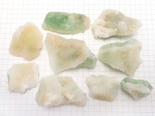 [Video][One of a kind] Fluorite x Quartz Cluster 9pcs Set NO.6