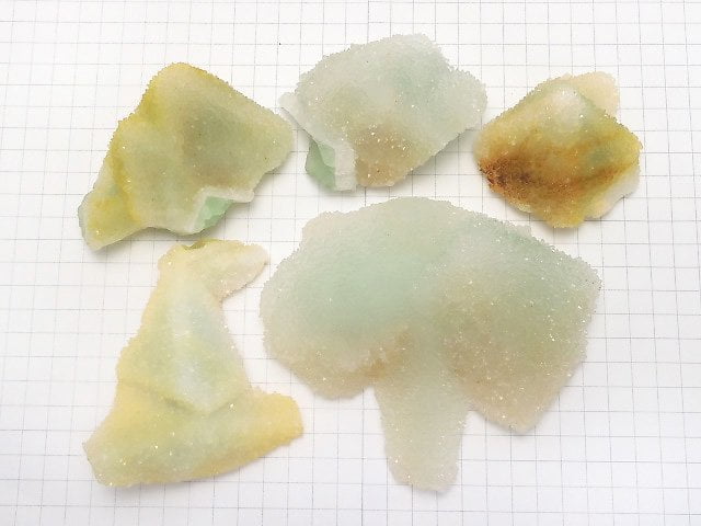 [Video][One of a kind] Fluorite x Quartz Cluster 5pcs Set NO.7