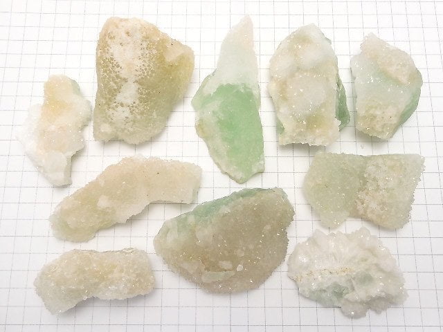 [Video][One of a kind] Fluorite x Quartz Cluster 10pcs Set NO.8