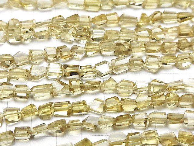 [Video]High Quality Natutal Champagne Color Quartz AAA Faceted Nugget half or 1strand beads (aprx.7inch/18cm)