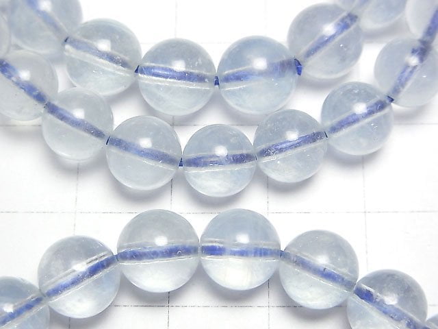 Bracelet Aigue-marine de Madagascar AAA - Ronde 8mm