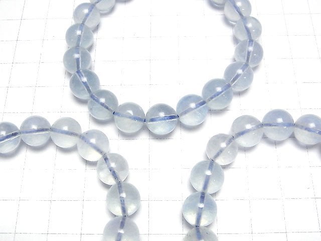 [Video]Madagascar Aquamarine AAA- Round 10mm Bracelet