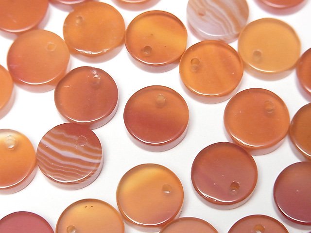 [Video] Carnelian Flat Coin 10x10mm 5pcs