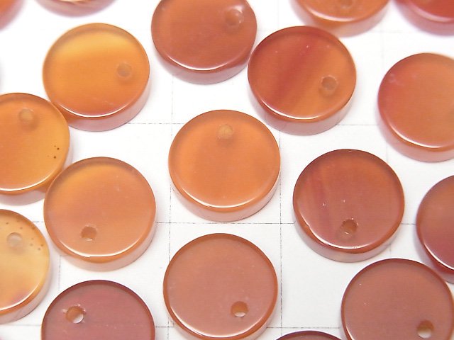 [Video] Carnelian Flat Coin 10x10mm 5pcs