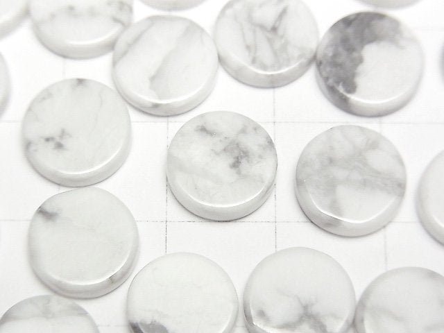 [Video] Howlite Magnesite Undrilled Flat Coin 10x10mm 5pcs