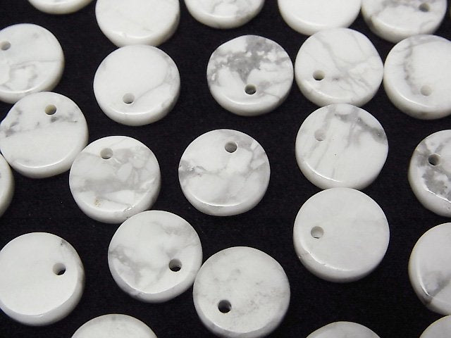 [Video] Howlite Magnesite Flat Coin 10x10mm 5pcs