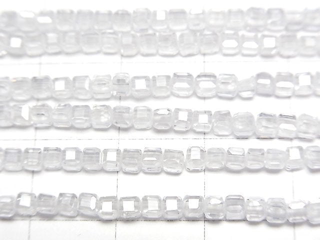 [Video]High Quality! Cubic Zirconia AAA Cube Shape 2x2x2mm [White] 1strand beads (aprx.15inch/36cm)