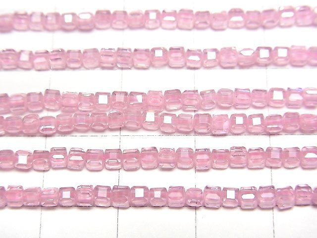 [Video]High Quality! Cubic Zirconia AAA Cube Shape 2x2x2mm [Pink] 1strand beads (aprx.15inch/36cm)