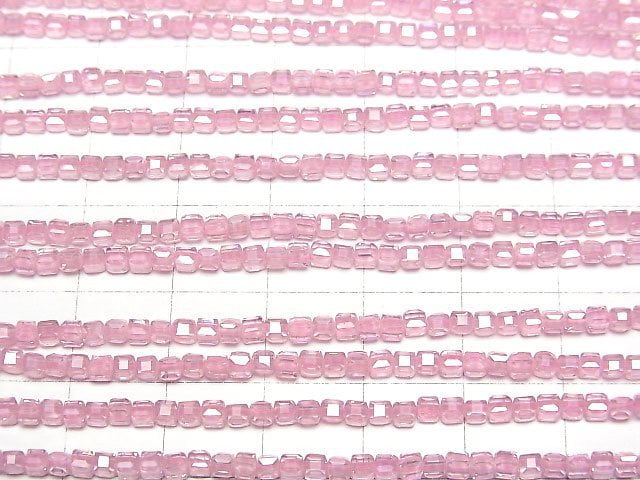 [Video]High Quality! Cubic Zirconia AAA Cube Shape 2x2x2mm [Pink] 1strand beads (aprx.15inch/36cm)