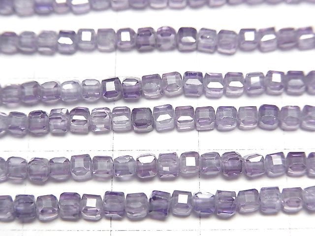 [Video]High Quality! Cubic Zirconia AAA Cube Shape 2x2x2mm [Light Purple] 1strand beads (aprx.15inch/36cm)