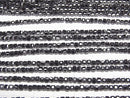 [Video]High Quality! Cubic Zirconia AAA Cube Shape 2x2x2mm [Black] 1strand beads (aprx.15inch/36cm)