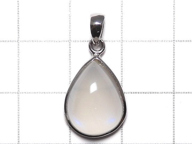 [Video][One of a kind] High Quality Royal Blue Moonstone AAA Pendant Silver925 NO.23