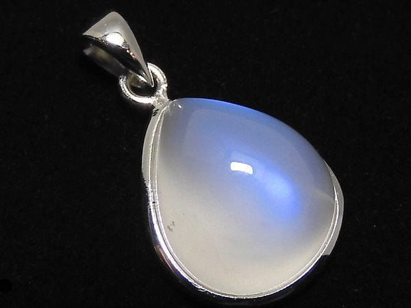 [Video][One of a kind] High Quality Royal Blue Moonstone AAA Pendant Silver925 NO.25