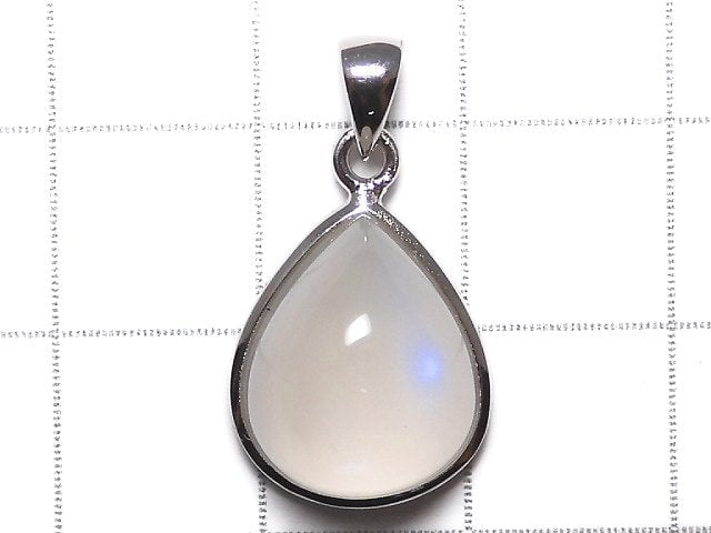 [Video][One of a kind] High Quality Royal Blue Moonstone AAA Pendant Silver925 NO.25