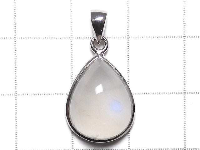 [Video][One of a kind] High Quality Royal Blue Moonstone AAA Pendant Silver925 NO.27