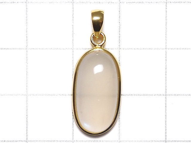 [Video][One of a kind] High Quality Royal Blue Moonstone AAA Pendant 18KGP NO.34